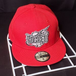 New Era Houston Rockets Hardwood Classics 59 Fifty NBA Basketball Fitted Hat Cap